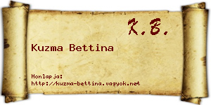 Kuzma Bettina névjegykártya