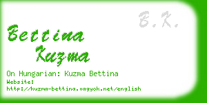 bettina kuzma business card